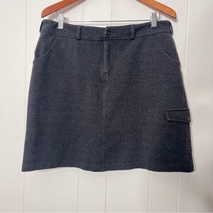 Duluth Trading Co Knit Skort Cargo Pocket Casual Summer Dark Gray Women's 12